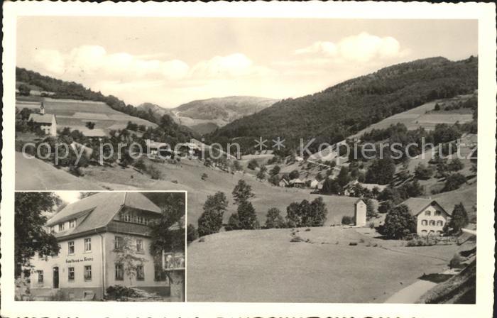 Buerchau Panorama Kleines Wiesental Gasthaus Pension zum Kranz