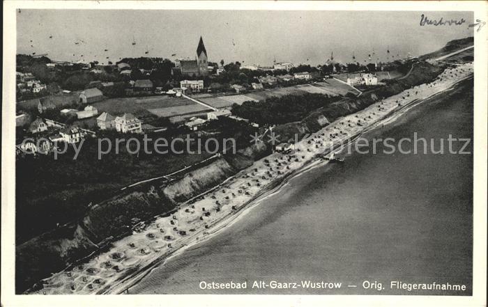 Wustrow Ostseebad Fliegeraufnahme Halbinsel Bahnpost