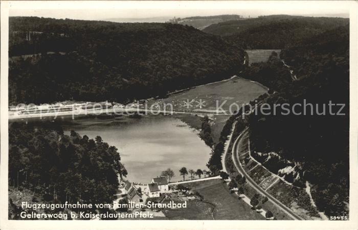 Gelterswoog Familien Strandbad See Kurhaus Fliegeraufnahme