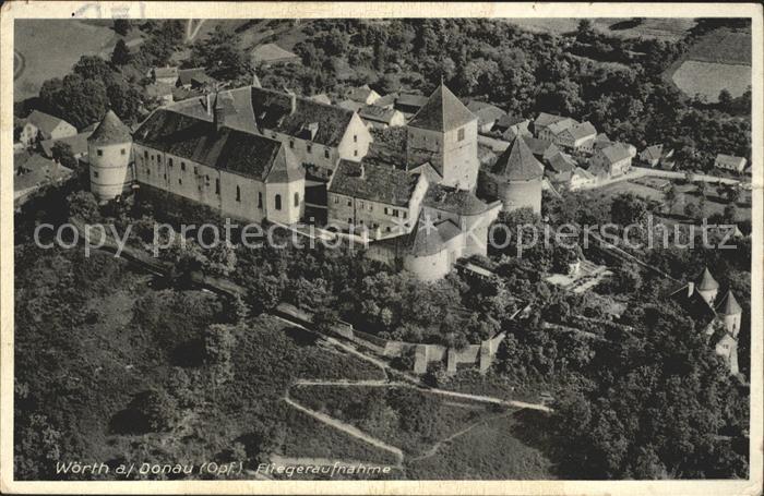 Woerth Donau Schloss Fliegeraufnahme