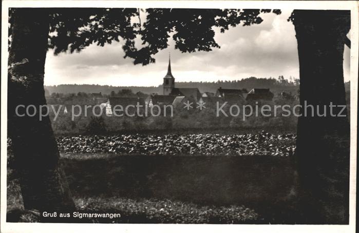Sigmarswangen Ortsansicht mit Kirche