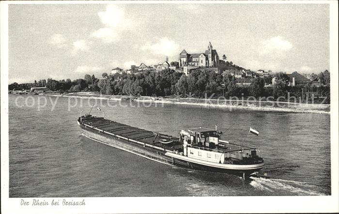 Breisach Rhein Rheinschiffahrt Frachtkahn Muenster