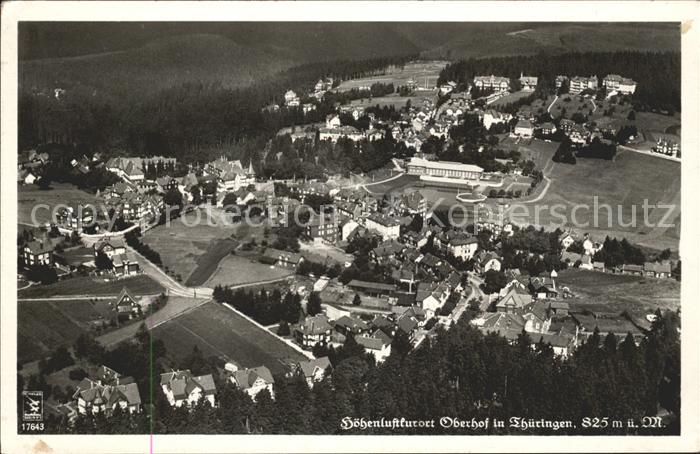 Oberhof Thueringen Fliegeraufnahme Hoehenluftkurort