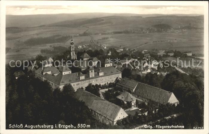 Augustusburg Schloss Erzgebirge Fliegeraufnahme