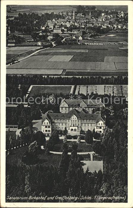Greiffenberg Schlesien Sanatorium Birkenhof Fliegeraufnahme