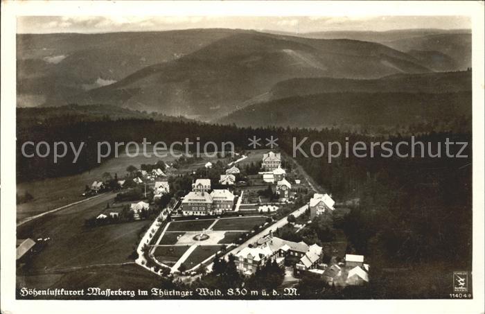 Masserberg Fliegeraufnahme Hoehenluftkurort Thueringer Wald