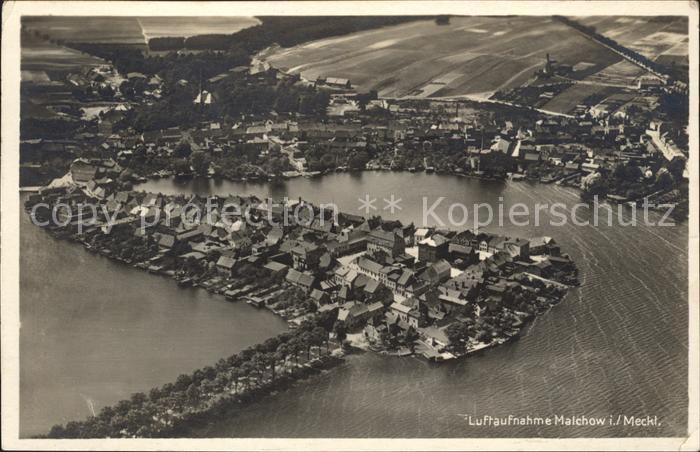 Malchow Fliegeraufnahme Mecklenburgische Seenplatte
