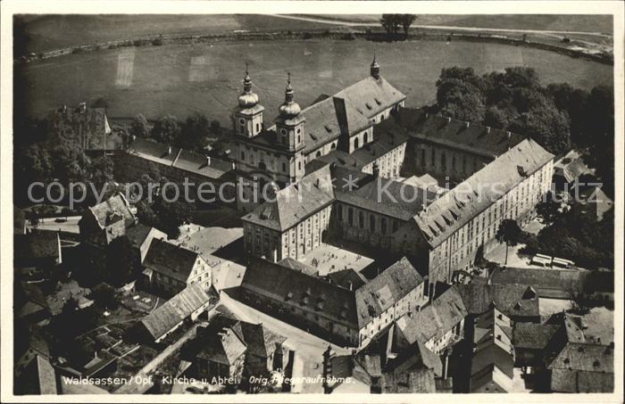 Waldsassen Kirche und Abtei Fliegeraufnahme