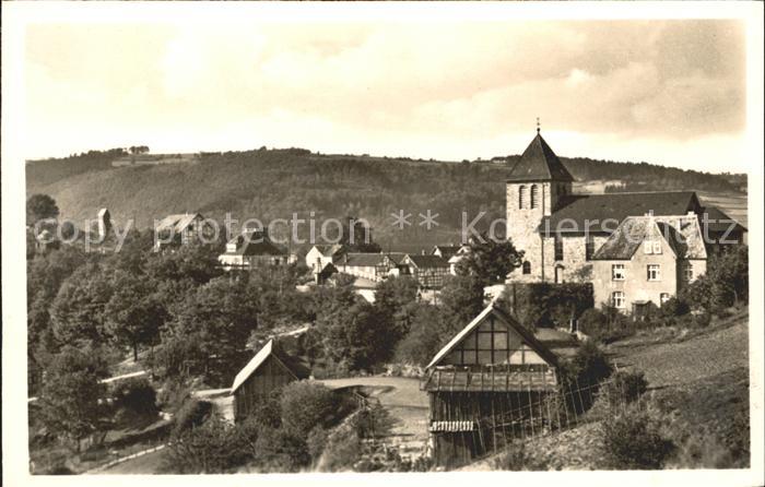 Ruhrberg Eifel Ortsansicht mit Kirche