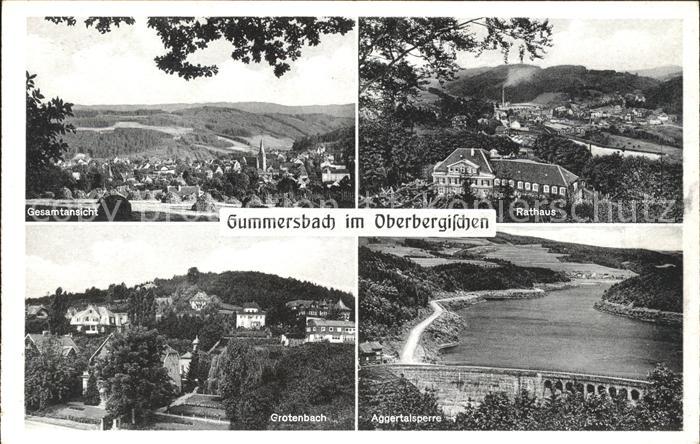 Gummersbach Gesamtansicht Rathaus Grotenbach Aggertalsperre