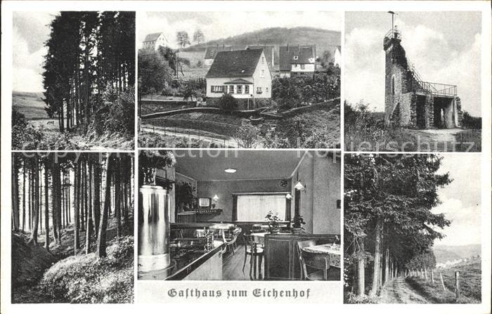 Dieringhausen Gasthaus zum Eichenhof Waldpartie Aussichtsturm
