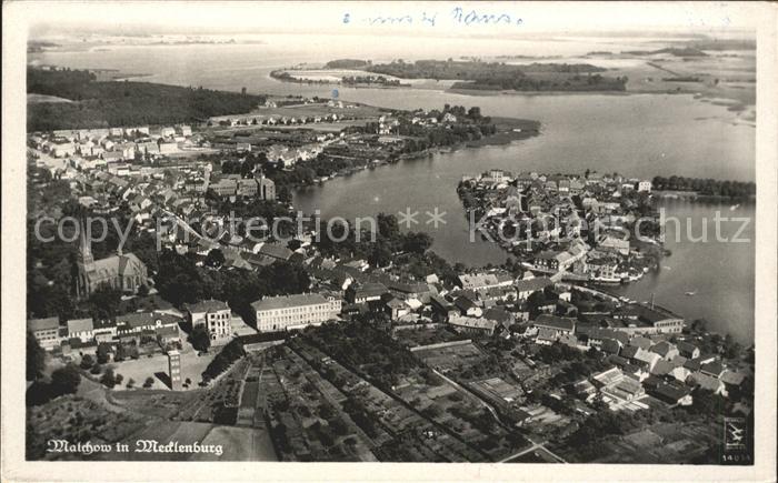 Malchow Fliegeraufnahme Mecklenburgische Seenplatte