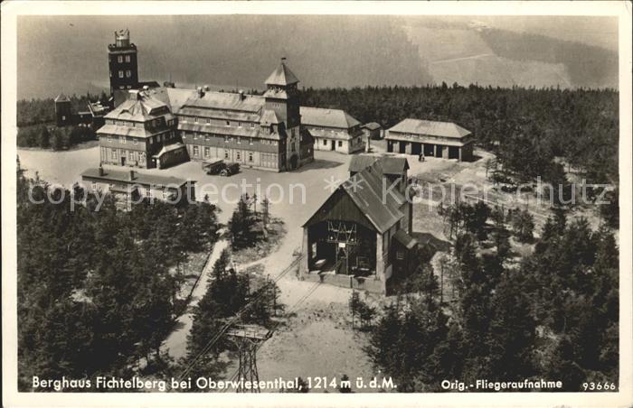 Oberwiesenthal Erzgebirge Berghaus Fichtelberg Fliegeraufnahme