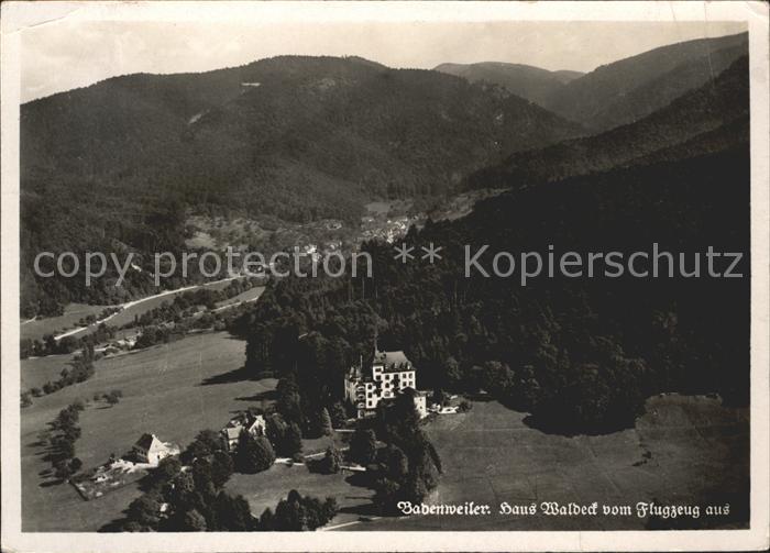 Badenweiler Haus Waldeck Schwarzwald Fliegeraufnahme