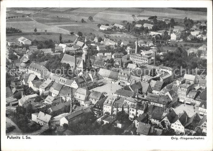 Pulsnitz Sachsen Ortsmitte Kirche Fliegeraufnahme