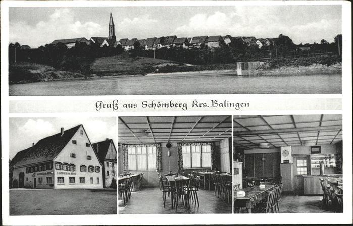 Schoemberg-Schoerzingen Blick vom Stausee Gasthaus zur Sonne