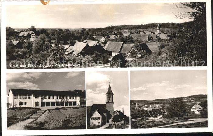 Ellrichshausen Gesamtansicht Schule Kirche