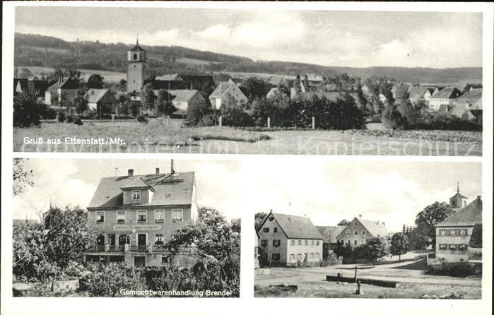 Ettenstatt Gesamtansicht Gemischtwarenhandlung Strassenpartie
