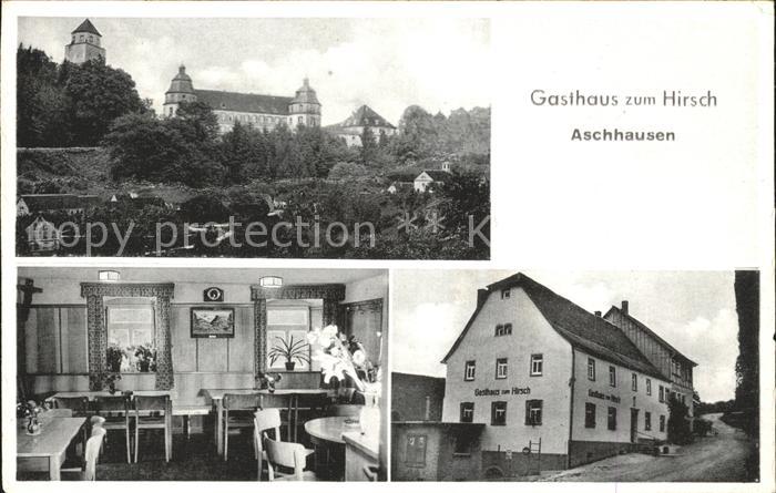 Aschhausen Schoental Gasthaus zum Hirsch Schloss