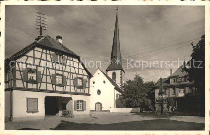 Ottenheim Schwanau Partie an der Kirche