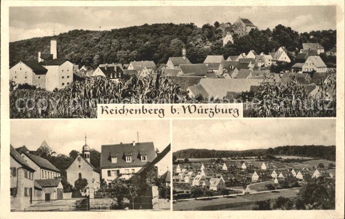 Reichenberg Unterfranken Teilansicht Kirche Siedlung