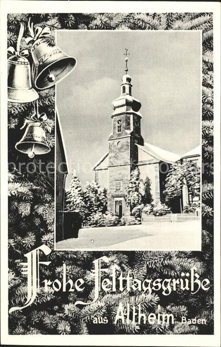 Altheim Freudenstadt Weihnachtskarte Kirche Glocke