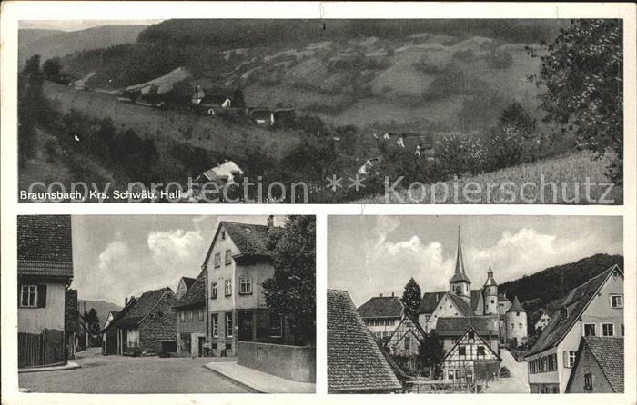 Braunsbach Wuerttemberg Gesamtansicht Strassenpartie Ortspartie