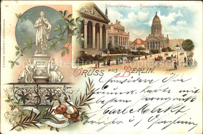 Berlin Schauspielhaus Gendarmenmarkt Schiller-Denkmal