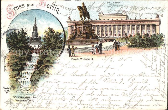 Berlin Museum Friedrich Wilhelm Denkmal Wasserfall im Victoria Park