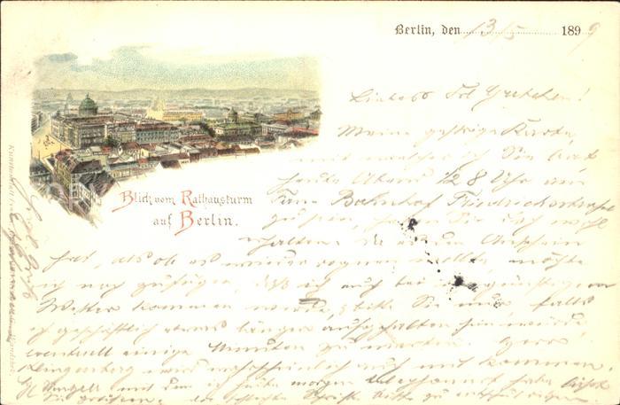 Berlin Blick vom Rathausturm