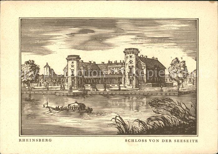 Rheinsberg Schloss Holzschnitt Prof. W. Majutin