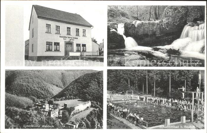 Beulich Restaurant Schloss Waldeck Pension Schlossruine Waldeck