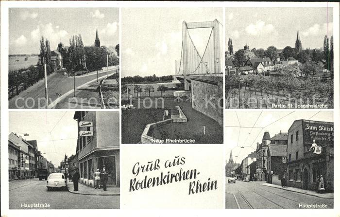 Rodenkirchen Koeln Hauptstrasse Rheinbruecke
