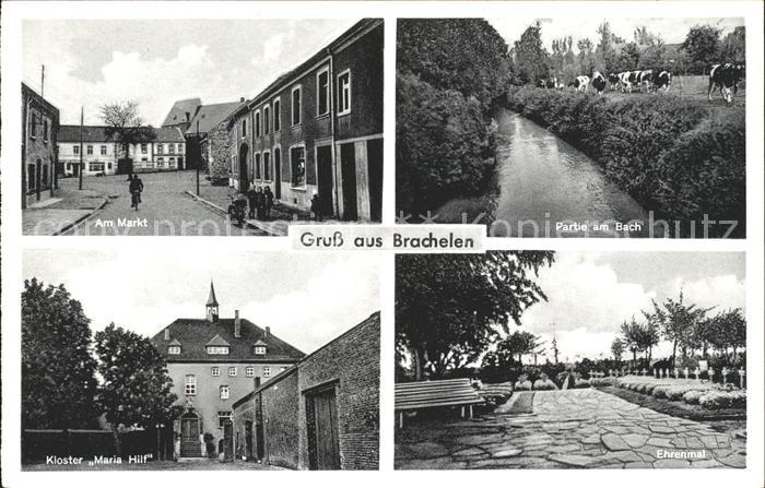 Brachelen Marktplatz Bach Kloster Maria Hilf Ehrenmal