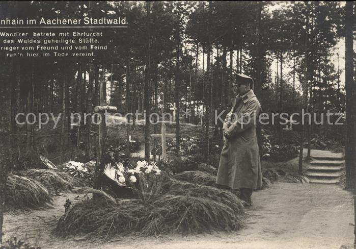 Aachen Stadwald Graeber Soldat