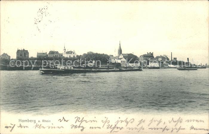 Homberg Duisburg Rheinufer Schiffe