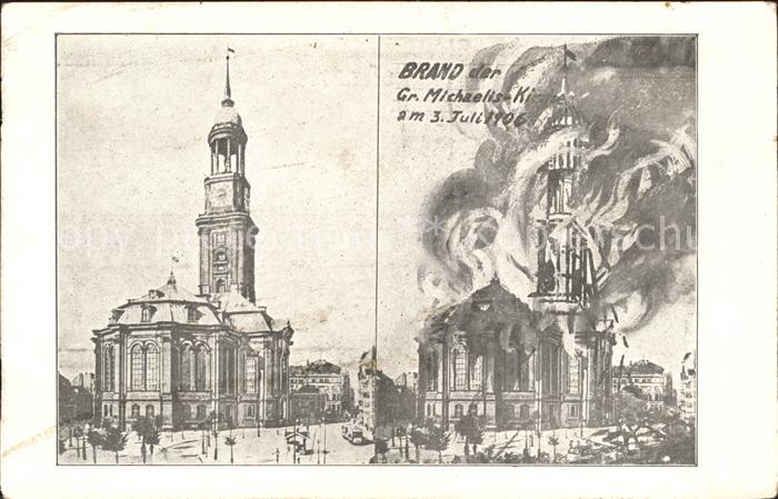 Hamburg Brand der Gr. Michaeliskirche