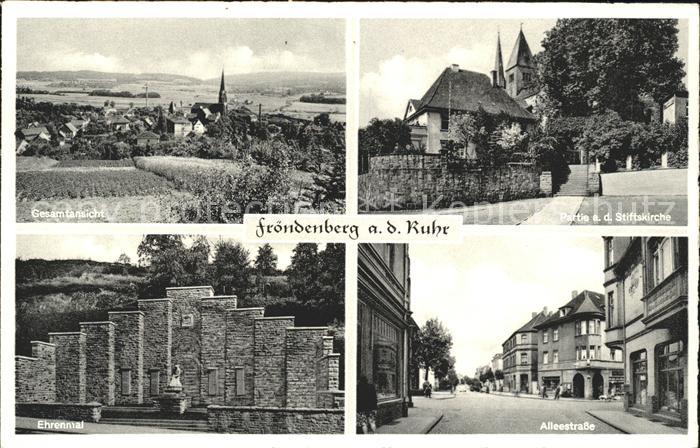 Froendenberg Ruhr Ehrenmal Stiftskirche Alleestrasse