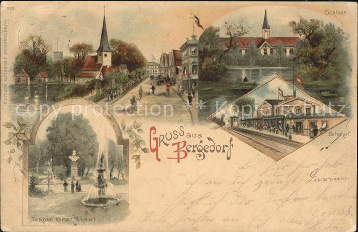 Bergedorf Hamburg Schloss Bahnhof Kaiser-Wilhelm-Denkmal