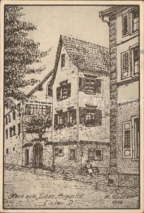 Lindau Bodensee Haus zum Lieben Augustin Kuenstlerkarte