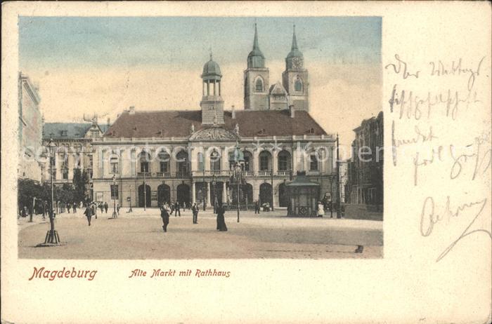 Magdeburg Alter Markt mit Rathaus