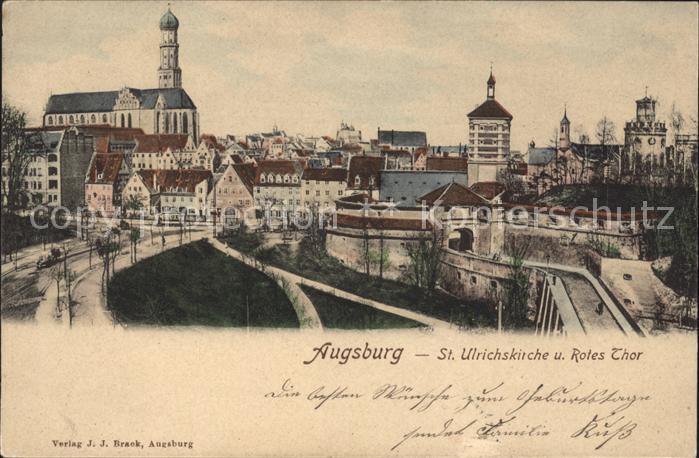 Augsburg St. Ulrichskirche und Rotes Thor