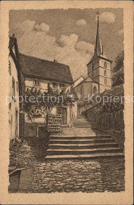 Klingenberg Main Kirchenstrasse Kuenstlerkarte