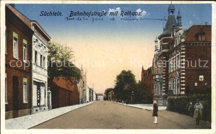 Suechteln Bahnhofstrasse mit Rathaus