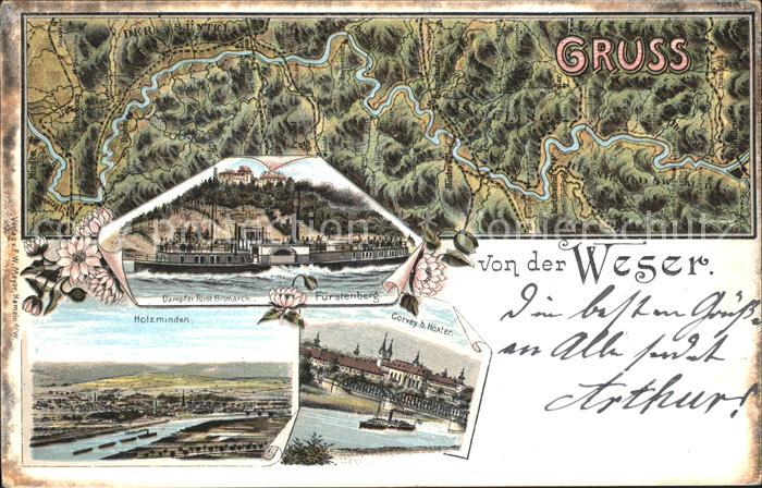 Holzminden Weser Corvey Landkarte