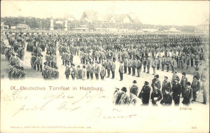 Hamburg 9. Deutsche Turnfest Aufmarsch