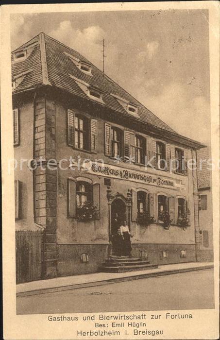 Herbolzheim Breisgau Gasthaus zur Fortuna Emil Hueglin