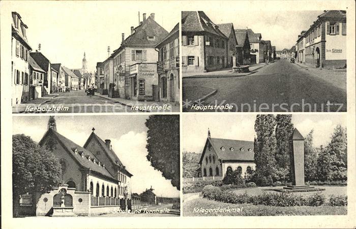 Herbolzheim Breisgau Hauptstrasse Schule Turnhalle Kriegerdenkmla