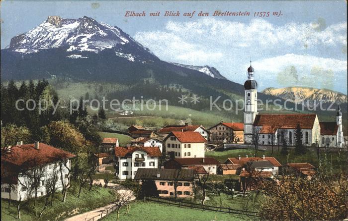Elbach Miesbach mit Blick auf den Breitenstein
