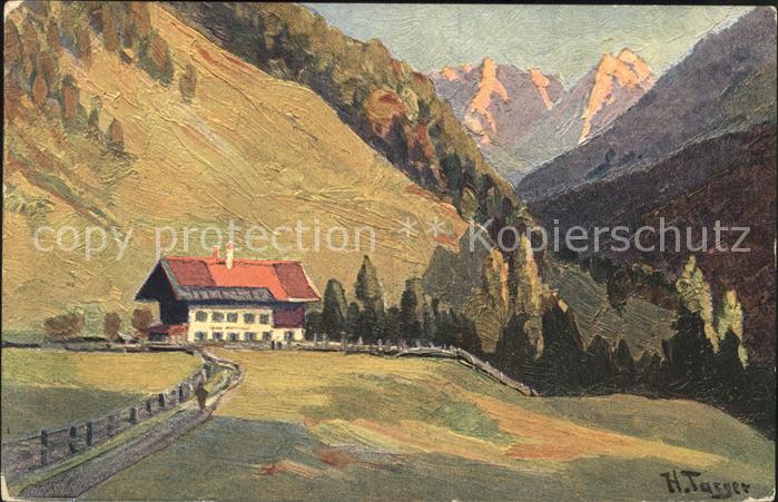 Oberaudorf Kuenstlerkarte H. Target Gasthaus St. Georg